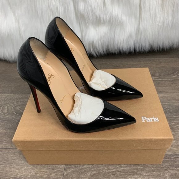 Christian Louboutin So Kate Pumps Stiletto Heels 120 Black Patent Leather 36 - Picture 3 of 16